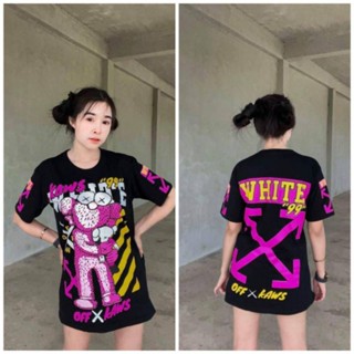 เสื้อยืด ลาย Kaws Lelaki Baju Viral 100% สําหรับผู้ชาย และผู้หญิง