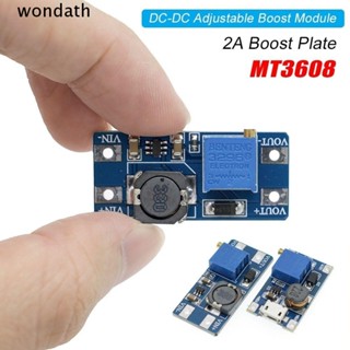 Wonda แผ่นบอร์ดโมดูลบูสท์ 2A USB 2V-24V เป็น 5V 9V 12V 28V ไม่มีไมโคร USB DC-DC ทนทาน MT3608 สําหรับ Arduino 5 ชิ้น