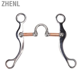 Zhenl Horse Snaffle Bit Stainless Steel Rose Gold Plated Gag Loose Ring Garde