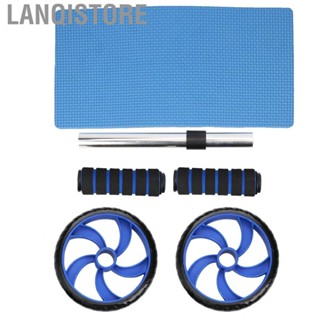 Lanqistore Ultra‑Quiet Abdominal Wheel  Roller with Knee Pad for Fitness Women Easy to Disassemble Not Occupy Space