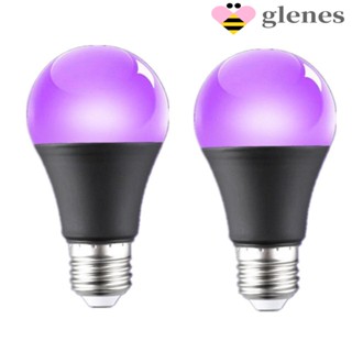 Glenes หลอดไฟอลูมิเนียม UV 360 E26 E27 10W 85-265V สีม่วง สีดํา แบบพกพา