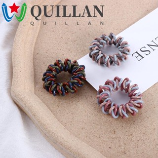 Quillan ยางรัดผมหางม้า แบบยืดหยุ่น สีโมแรนดี้ เรียบง่าย เครื่องประดับ สําหรับผู้หญิง