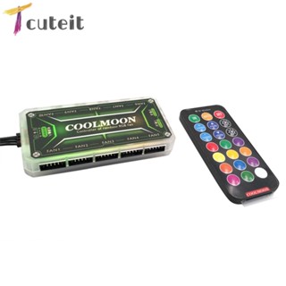 Tcuteit COOLMOON รีโมตคอนโทรล RGB DC12V 5A LED สีสดใส