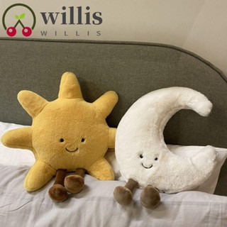 Willis หมอนตุ๊กตานุ่ม รูปดวงจันทร์ ดวงอาทิตย์ ยัดนุ่น สบาย สําหรับเด็ก