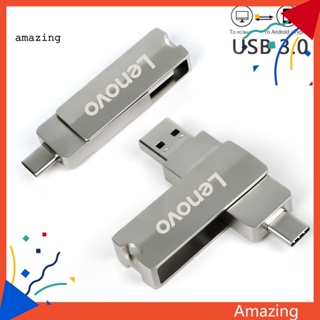 [AM] แฟลชไดรฟ์ USB Type-C USB 30 64 128 256 512GB 1TB 2TB ความเร็วสูง หมุนได้ 2 in 1 อุปกรณ์เสริม สําหรับคอมพิวเตอร์ โทรศัพท์