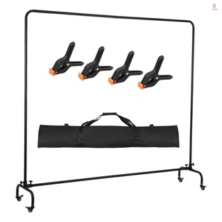 Portable Studio Backdrop Stand Bracket with Pulleys Carrying Bag - Convenient for On-the-go Photography