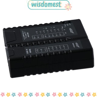 Wisdomest เครื่องทดสอบสายเคเบิลเครือข่าย ขนาดเล็ก แบบพกพา สีดํา สําหรับ RJ45 RJ11 RJ12 CAT5 CAT6 POE UTP STP