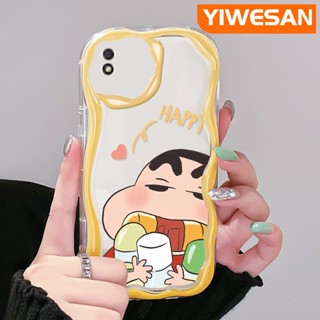 เคสโทรศัพท์มือถือแบบนิ่ม ใส กันกระแทก ลายการ์ตูนชินจัง สีครีม สําหรับ Xiaomi Redmi 9C NFC Redmi 9A 9i A1 A2 POCO C31