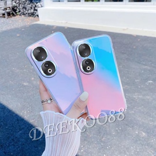 ใหม่ เคสโทรศัพท์มือถือ ซิลิโคนนิ่ม TPU สีม่วง เรียบง่าย สําหรับ Honor90 90Lite Honor 90 Lite Pro 5G 2023