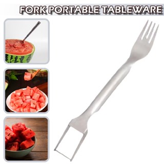 2-in-1 Watermelon Fork Slicer Stainless Steel Watermelon Slicer Cutter for Home