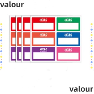 Valour สติกเกอร์แท็กชื่อ ลาย My Name is ทรงสี่เหลี่ยมผืนผ้า มีกาวในตัว 3.5 นิ้ว x 2 นิ้ว 6 สี สําหรับสํานักงาน