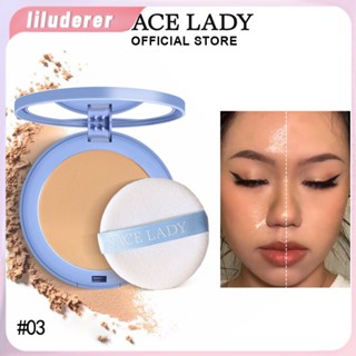 Sace Lady Waterproof Pressed Powder Matte Flawless 8 H Long Lasting Oil-Control น้ำหนักเบาควบคุมความมันแต่งหน้า Flawless Setting Powder HO