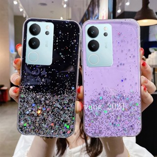 พร้อมส่ง ใหม่ เคสโทรศัพท์มือถือนิ่ม แบบใส ปิดด้านหลัง ลายกลิตเตอร์ดาว สําหรับ VIVO V29 5G VIVO V29e V29 Pro Y27 Y78 Y36 5G 4G 2023 V29 5G