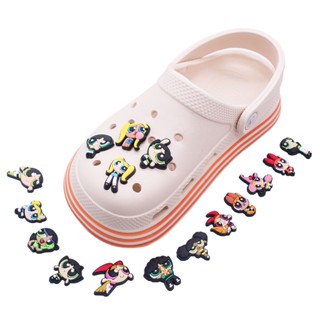 การ์ตูนบับเบิ้ล Jbitz สําหรับ Croc Powerpuff Jibbits Charm Buttercup Shoe Charms Pin Anime Jibits Crocks สําหรับผู้หญิง รองเท้าอุปกรณ์เสริมตกแต่ง