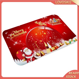 [Lovoski2] พรมเช็ดเท้า ลาย Welcome Christmas ขนาด 16x24 นิ้ว สําหรับตกแต่งประตูห้องน้ํา ปีใหม่ ทางเข้า ออฟฟิศ