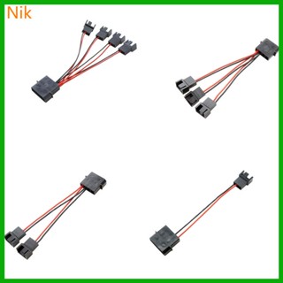 สายเคเบิ้ลเชื่อมต่อพัดลม 4Pin Molex 4-Pin IDE to 1 2 3 4 4Pin