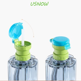 Usnow ฝาปิดขวดน้ําผลไม้ แบบหมุนได้ พร้อมหลอดดูด สําหรับเด็ก