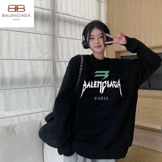 【 ขายดี พร้อมส่ง 】Balenciaga เสื้อกันหนาวลําลอง คอกลม แขนยาว พิมพ์ลาย ของแท้ 100% แฟชั่น สําหรับผู้ชายและผู้หญิง