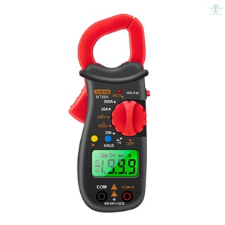 ANENG MT88A Clamp Meter Multimeter LCD Digital Universal Meter 1999 Counts Auto Range Handheld DC/AC Voltage Voltmeter 500A AC Current Ammeter Frequency Capacitance Tester NCV Test Data Hold Green Backlit Screen