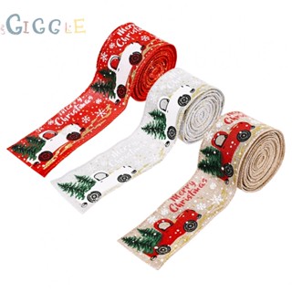 ⭐NEW ⭐Christmas Ribbon Imitation Linen Packaging Gifts Xmas Tree Decorations 1 Roll