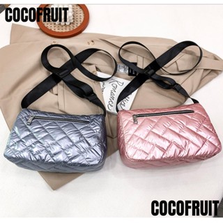 Cocofruit กระเป๋าสะพายไหล่ ผ้าฝ้าย บุนวมนุ่ม ลายอวกาศ สําหรับสตรี