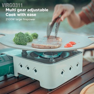 Virgo311 เตาแก๊สแบบพกพา 2.1KW เตาแก๊สบิวเทนพร้อมกระเป๋าถือเดินป่า BBQ Picnic Quipment