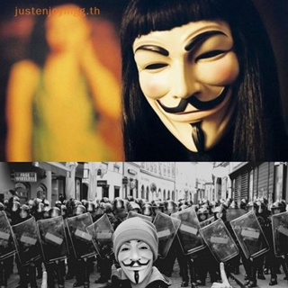 { Justenjoyingg.th } หน้ากากแฟนซี ลาย Anonymous Vendetta Guy Fawkes Hacker สําหรับผู้ใหญ่ เหมาะกับงานปาร์ตี้ฮาโลวีน