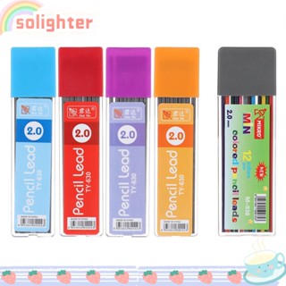 Solighter ดินสอกด สีดํา หลากสี 9 12 ชิ้น