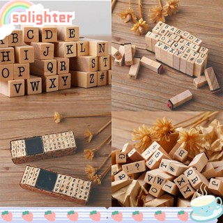 Solighter แสตมป์ตรายาง ลายตัวอักษร สําหรับตกแต่งสมุดไดอารี่ การ์ด งานฝีมือ 40 ชิ้น