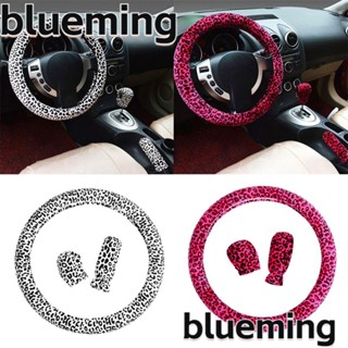 Blueming2 ปลอกหุ้มพวงมาลัยรถยนต์ ผ้าวูล ขนสัตว์ ให้ความอบอุ่น หลากสี 3 ชิ้น ต่อชุด