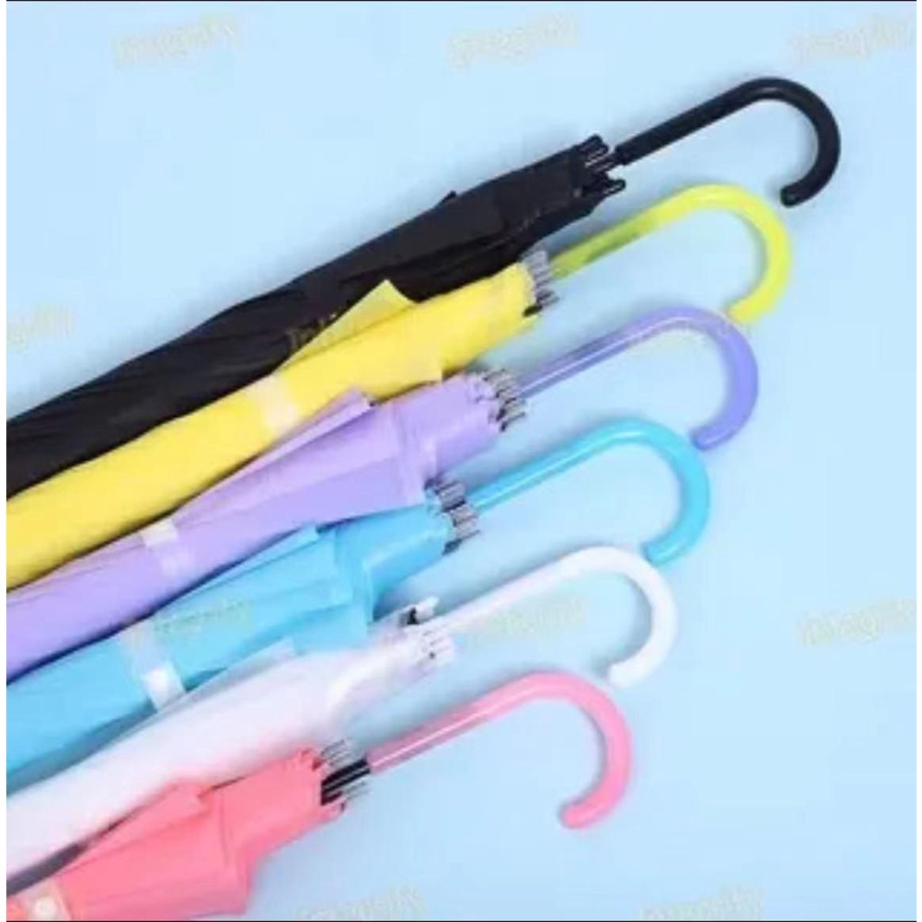 Lhome✨ร่มยาว สีพาสเทล เนื้อร่มผ้า EVA