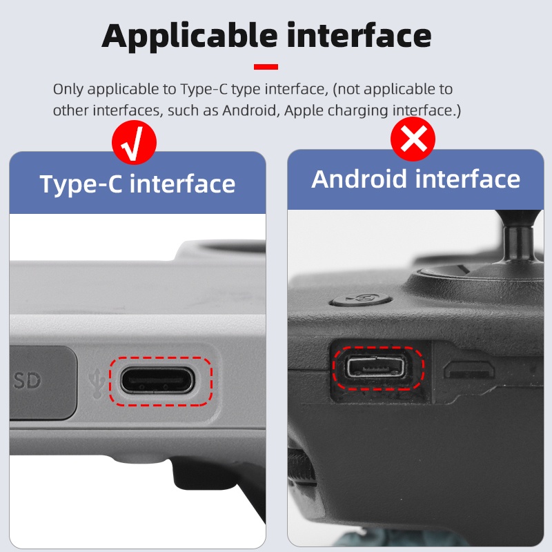 Type-C ปลั๊กฝุ่นสําหรับ DJI Mini 3 Pro Body รีโมทคอนโทรลชาร์จอินเทอร์เฟซซิลิโคนปลั๊กฝุ่นฝาครอบ RC-N1/DJI RC อุปกรณ์เสริม