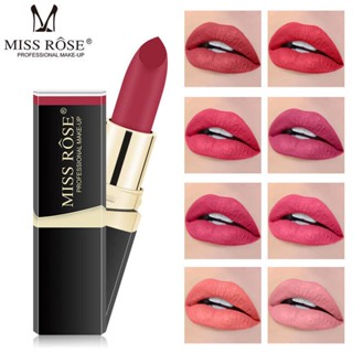 Miss ROSE 7301-021W ลิปสติก เนื้อแมตต์กํามะหยี่ 3.6 กรัม (ลด 10% สําหรับชิ้นที่สอง ซื้อสามชิ้น ลดราคาเพิ่ม) ติดทนนาน ไม่จางหาย สีไม่จางหาย เคลือบริมฝีปากอวบอิ่ม เพิ่มความชุ่มชื้น สี, ลิปให้ความชุ่มชื้น, การแสดงสี, ให้ความชุ่มชื้น, เป็นธรรมชาติ, เหมาะสําหร