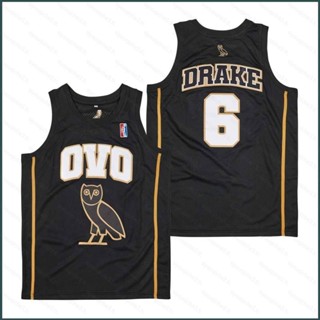 เสื้อกีฬาบาสเก็ตบอล ลายทีม OVO SY3 No.6 Drake พลัสไซซ์ สําหรับผู้ชาย และผู้หญิง YS3