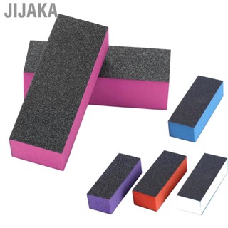 Jijaka Nail Buffers 3 Sides Black Durable Washable Portable EVA Material Sanding Blocks for Professionals Families