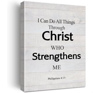 โปสเตอร์ผ้าใบ พิมพ์ลาย Christian I Can Do all Things สําหรับตกแต่งผนังบ้าน