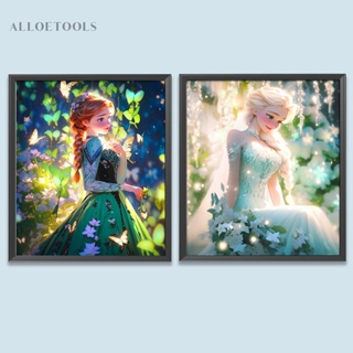 ชุดงานจิตรกรรมเม็ดบีด ทรงเพชรกลม 5D รูปเจ้าหญิง Frozen Twin สําหรับตกแต่งบ้าน DIY [alloetools.th]