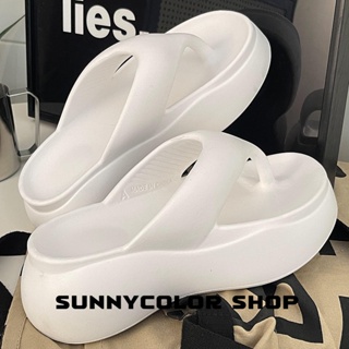 SUNNYCOLOR  รองเท้าแตะหญิง รองเท้าหัวโต แฟชั่น ธรรมดา ใส่สบายๆ 2023ใหม่ FBT23904SU 36Z230909