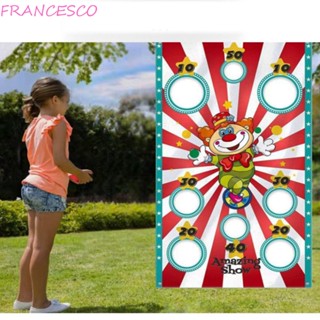 Francesco ถุงบีนแบ็ก ลายธงตัวตลก สําหรับผู้ใหญ่ เด็ก โยนคะแนน