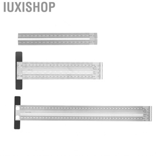 Iuxishop Carpenter T Ruler Stainless Steel Woodworking Scrbing Rules for Decoration Design