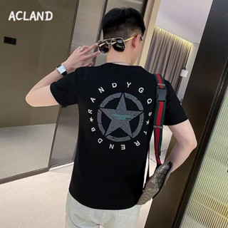 Acland เสื้อยืดผู้ชาย ผู้ชายเสื้อเชิ้ต เสื้อยืด ผ้านุ่ม ใส่สบาย ไม่หด ไม่ต้องรีด MTX2390KHX 37Z230911