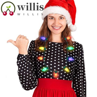 Willis หลอดไฟ LED เรืองแสง เครื่องประดับ สําหรับตกแต่งสร้อยคอ ปาร์ตี้คริสต์มาส ปีใหม่