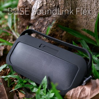 ☼Wt เคสกล่องเสียง กันรอยขีดข่วน แบบพกพา พร้อมที่จับ และสายคล้องไหล่ สําหรับ Bose-SoundLink Flex