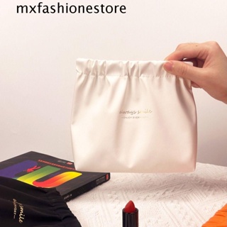 Mxfashione กระเป๋าเครื่องสําอาง กระเป๋าผ้าอนามัย ลายใบไม้น่ารัก ปิดเองได้