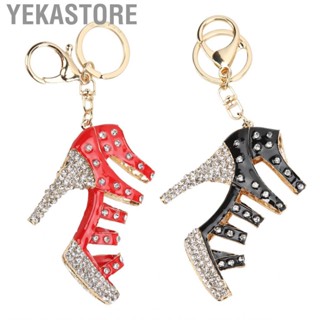 Yekastore Rhinestone Keychain  Shoe Unique Design for Car Pendant Bag Ornament