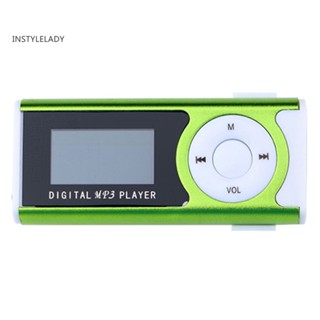 Instylelady เครื่องเล่นมีเดีย MP3 หน้าจอ LCD ขนาดเล็ก รองรับการ์ด Micro SD TF 16GB