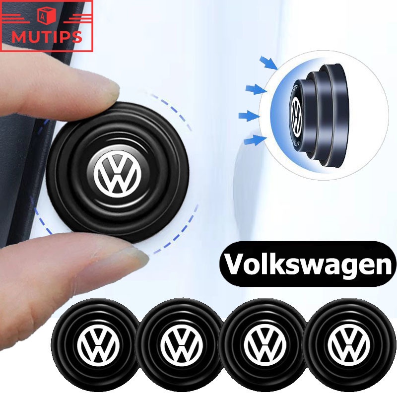 Volkswagen 1/4/8/12 ชิ้น รถ โช้คอัพประตู ยางซิลิโคน ลดเสียงรบกวน สติ๊กเกอร์ VW Polo Golf mk3 mk6 mk7 Scirocco Beetle Passat B5 B6 B7 CC B8 T5