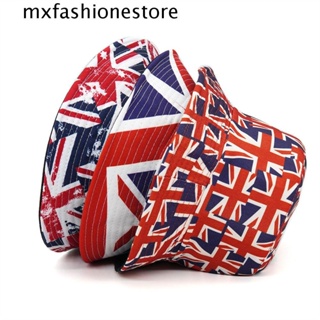 Mxfashione หมวกบักเก็ต ลายธงชาติฮิปฮอป ชายหาด แจ็ค UK ปีกกว้าง สไตล์ชาวประมง แฟชั่นฤดูร้อน สําหรับผู้หญิง