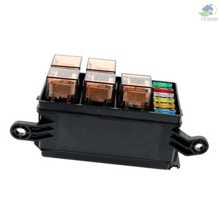 กล่องรีเลย์ 12 ช่อง 6 ช่อง ATC ATO 6 ช่อง พร้อมรีเลย์ 6 ชิ้น ฟิวส์ 6 ชิ้น สําหรับยานยนต์ และเรือ