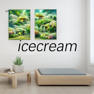 Icecream12.mx ชุดงานจิตรกรรมเม็ดบีด ทรงเพชร 5d คลายเครียด สําหรับตกแต่งบ้าน Diy